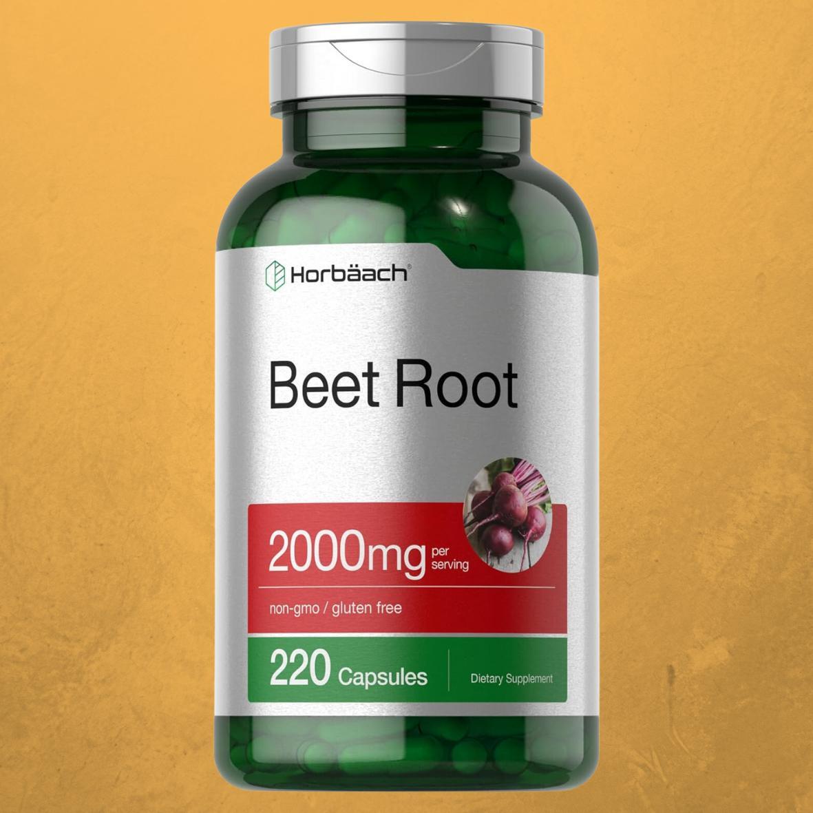 2000mg Beet Root Powder Capsules | 220 Pills | Natural Herbal Extract | Horbaach  
