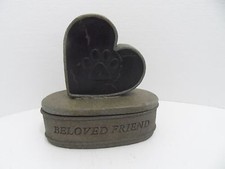 PET Urn Memorial Resin Stone Look Urn Monuments Gravestone - 9.5"X4.25"X11" Tall