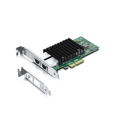 10Gb PCI-E NIC Network Card, Dual Copper RJ45 Port, with Intel X550-AT2 Contr...