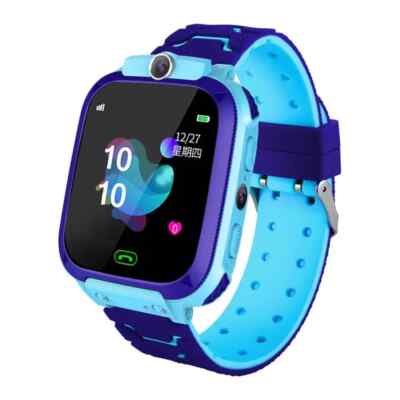 Kinder Smartwatch mit Telefonfunktion Armbanduhr Smart Watch SOS Sim Blau S5