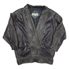 Vintage Avanti Leather Jacket Black 90s Womens S