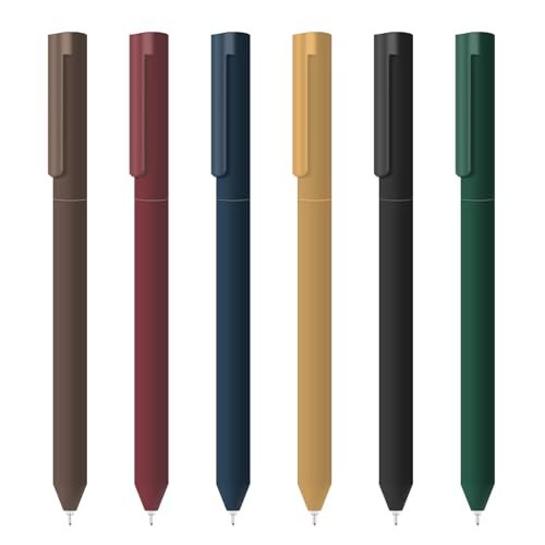 6 Pcs Gel Pens Colored, Gel Pens for Coloring, Pastel Ink Colors, 6 pc Vintage