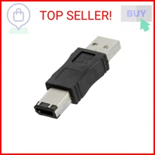 Toptekits Firewire IEEE 1394 6 Pin Male to USB A Male Convertor Jack M/M Adapter