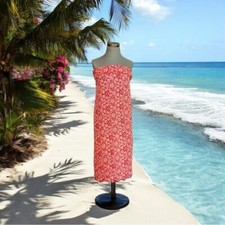 Cover Up Tropical Sarong Red Floral Scarf Wrap Sarong Shawl Beach Skirt Dress