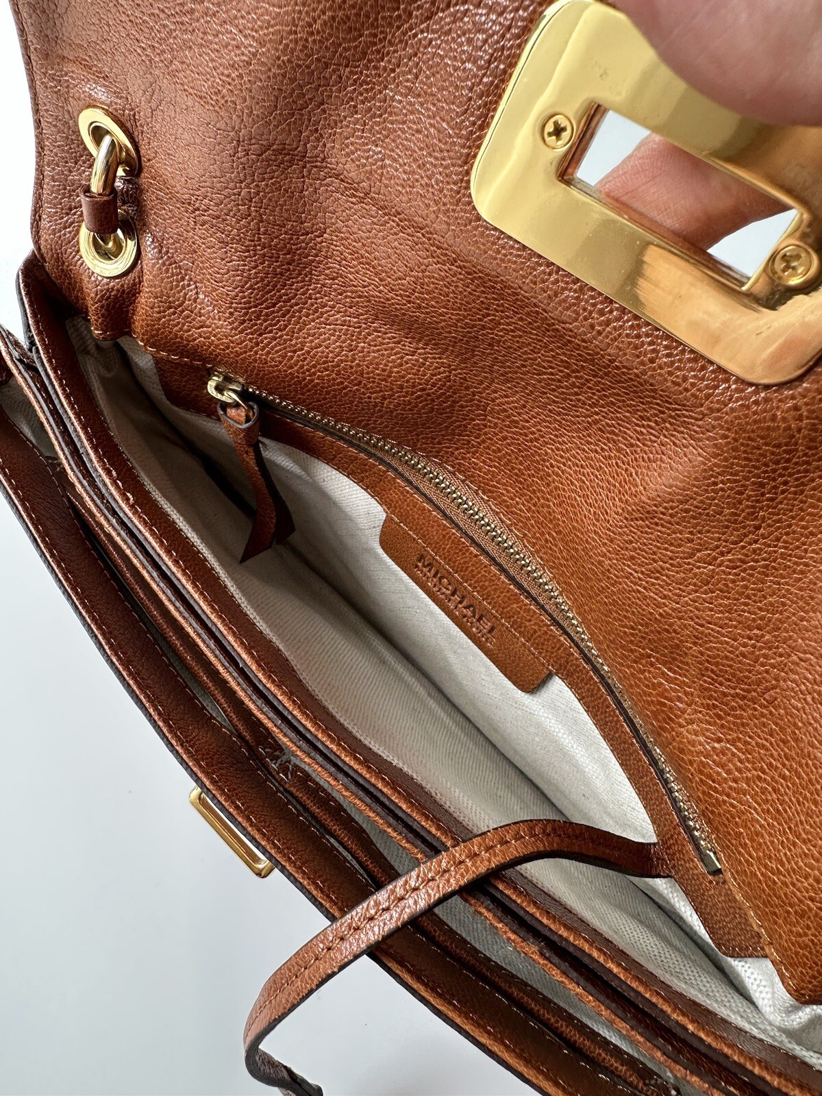 Michael Kors Genuine Leather Rectangular Medium S… - image 8