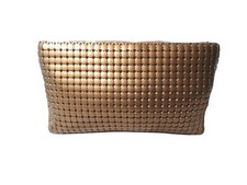 Vintage Whiting  Davis Bronze Mesh Clutch Purse Made in the USA