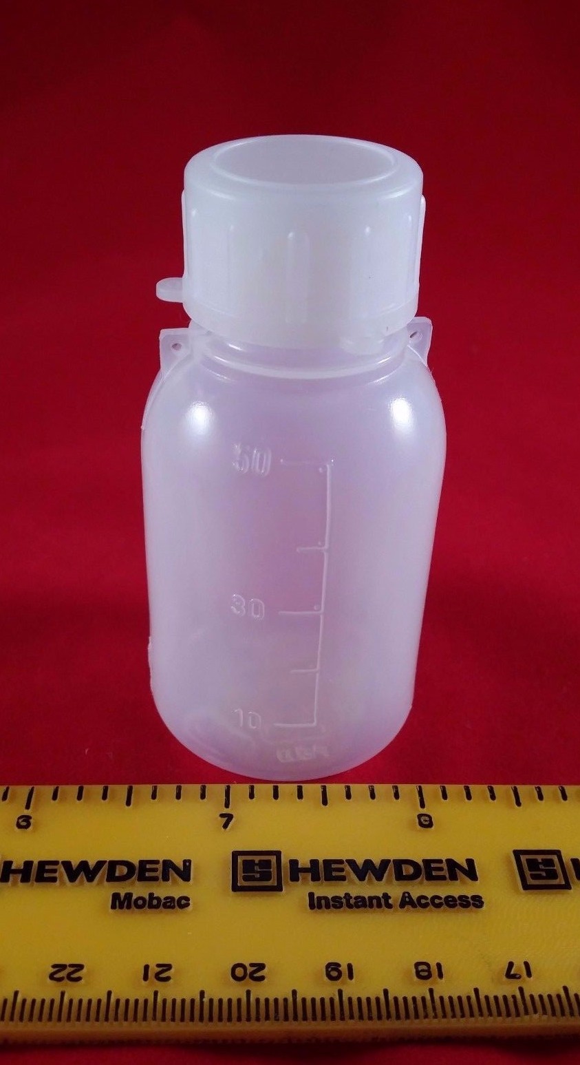 50ml Natural flexible graduated sealable plastic bottles screw top lid x 30 eBay