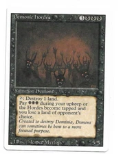 Magic the Gathering ~ MTG ~ 1x Demonic Hordes ~  MP ~ REVISED