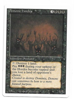 #ad Magic the Gathering MTG 1x Demonic Hordes M NM REVISED $7.99