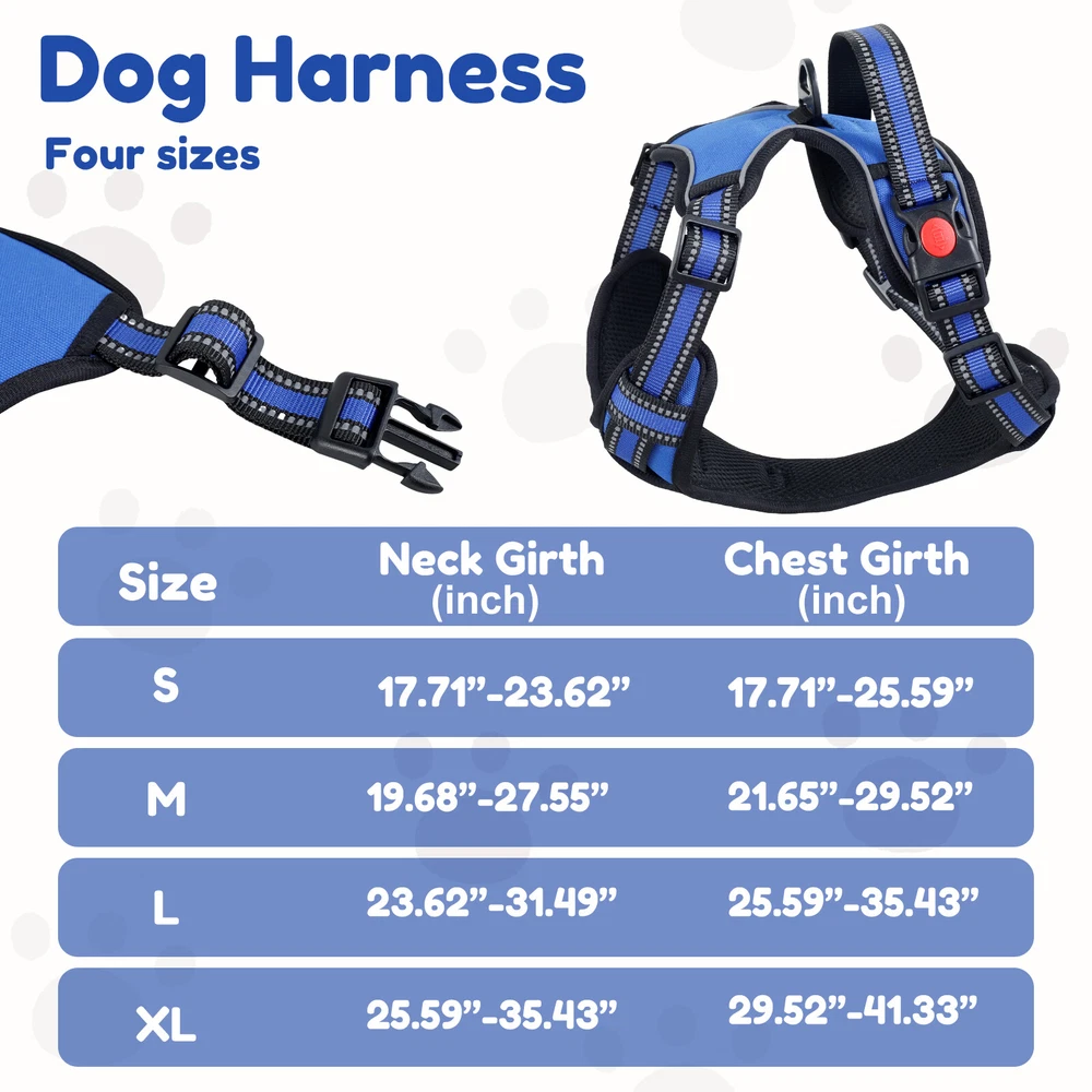 Dog Harness Breathable Mesh No Pull Pet Harness Soft Comfortable Dog Harness♕