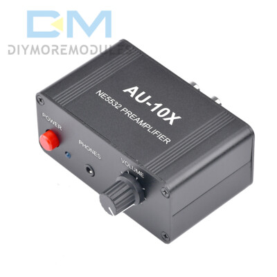 AU-10X NE5532 Preamplifier 3.5mm Audio Volume Control For Headphones Speaker New