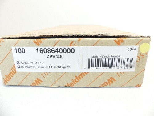 Weidmüller ZPE 2.5 Reihenklemme 1608640000 grün-gelb VPE 100 Stk. -ungebraucht- - 第 8/8 張圖片