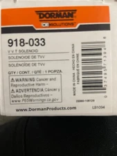Dorman 918-033 Engine Variable Valve Timing (VVT) Solenoid Compatible with Selec