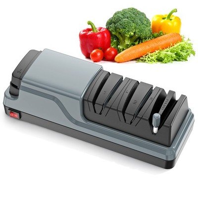 5 in 1 Electric Knife Sharpener Multifunction for Sharpening and Polishing, Grey