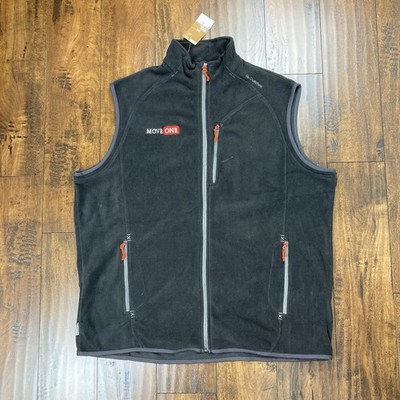 QUECHUA Fleece Vest Black Full Zip Pockets Hike Men's 2XL NWT NEW  MOVE ON 