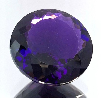 Lab Created Deep Purple Amethyst  Round Shape 56-58 Carat Loose Gemstone SP882