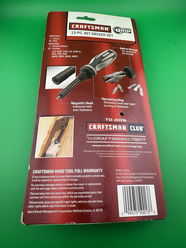 Craftsman 13 pc Bit Driver Set Extreme Grip 47227 - Image 2 of 2
