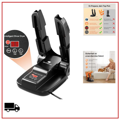 DR.PREPARE Schuhheizung Schnelltrocknung Wärmegebläse für Schuhe, Hüte etc