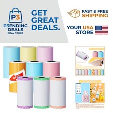 Versatile Thermal Printer Paper - 9 Rolls  Adhesive Stickers for Organizing