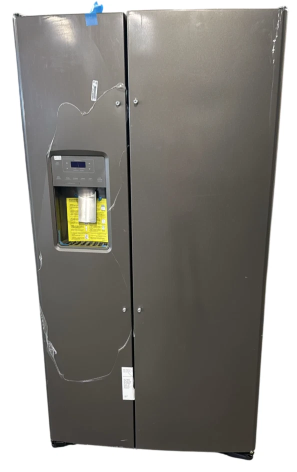 GE 25.3 Cu Ft. Side-By-Side Refrigerator Fingerprint Resistant Slate Medium Gray - Image 2 of 4