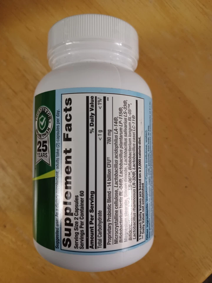 PB8 Probiótico Salud Digestiva 120 Cápsulas Vegetales - 8 Cepas 14 Mil Millones Ley 09/2025 Foto 2 de 4