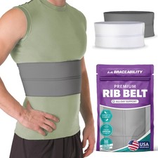 Broken Rib Brace Men Chest Support Belt Fractured Dislocated Male Gray