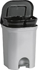 keeeper Treteimer 'Step & Close Duo', 2x 11 Liter Mülleimer schwarz/Antrazit Neu