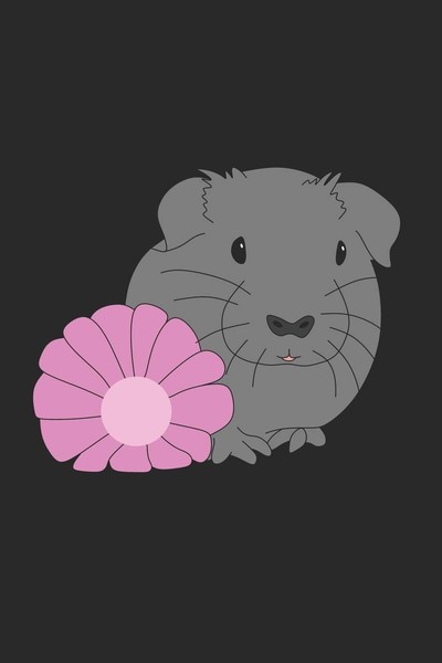 Notizbuch A5 120 Seiten Meerschweinchen Blume, Schreibheft, Tagebuch-image