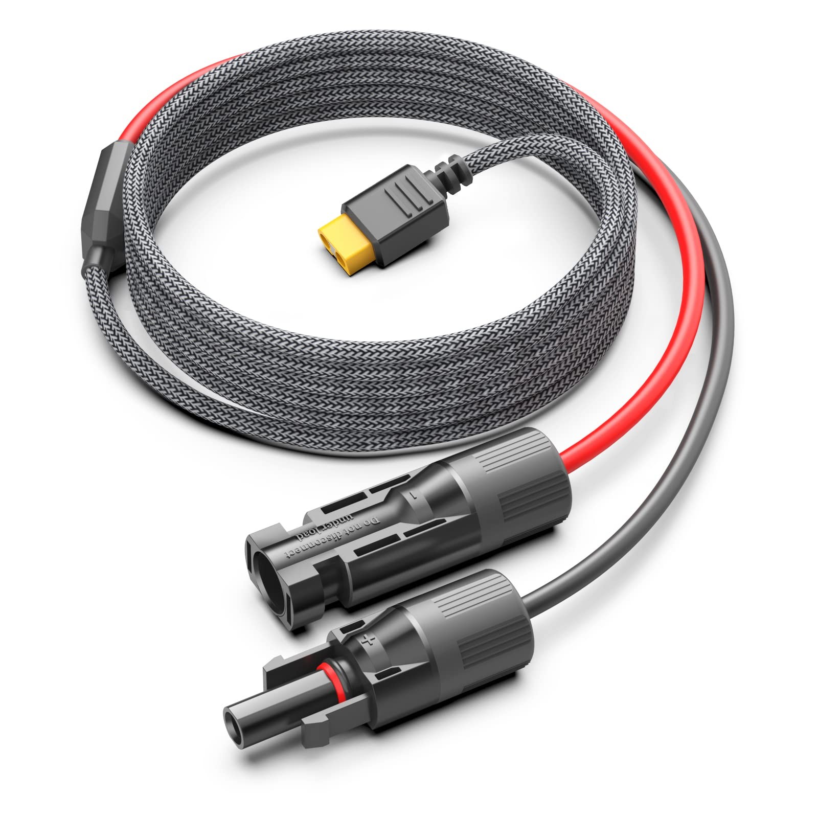 Solar Panels Extension Cable Female Male Connector to XT60 3.5 meters, Grey