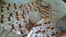 Adorable Cow Cactus Wide-Flare Leg Pants Girl Size 4-6 Yrs Elastic Waist Stretch
