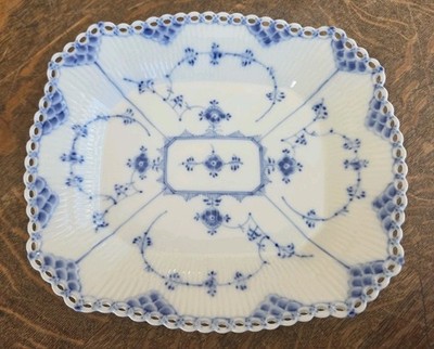 Vtg Royal Copenhagen Blue Full Lace 10.5'' Platter Serving Dish 1st Quality 1143 