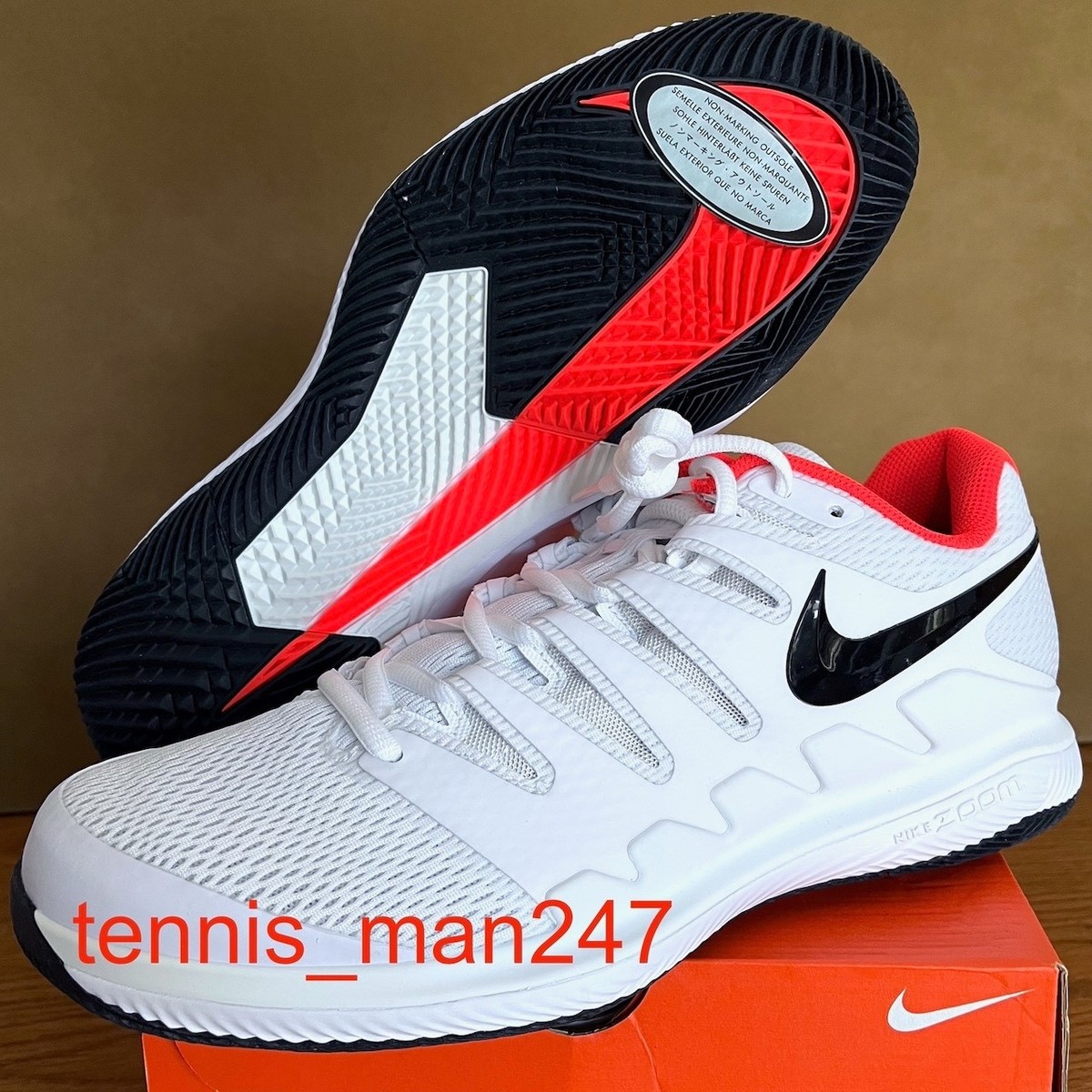 Size 11 - Nike Air Zoom Vapor X HC White Bright Crimson for sale