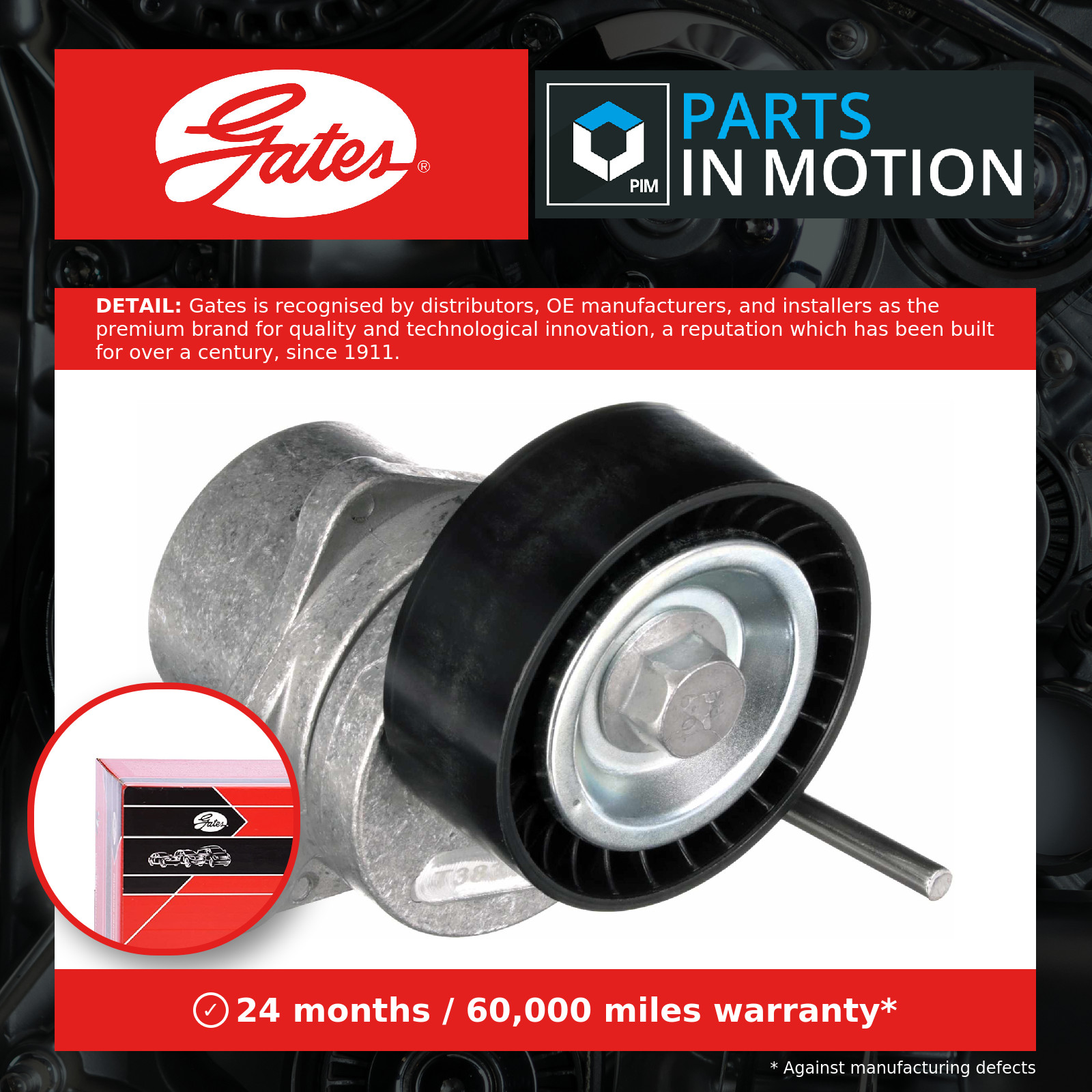 GATES T38313 Belt Tensioner, V-ribbed belt for CITROËN,PEUGEOT - Image 20