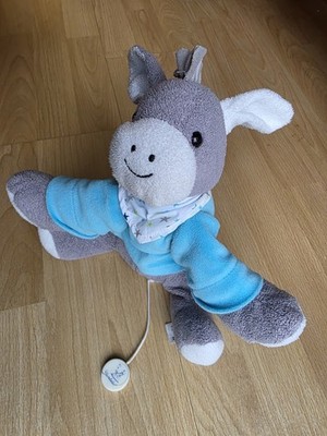STERNTALER Esel Emmi Spieluhr mit Shirt in blau Stofftier Sternchen 35cm