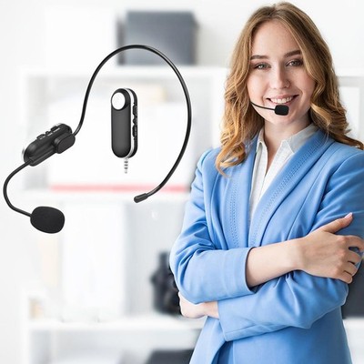 UHF Headset Wireless Microphone Professional Wireless Mic Set 6.35mm Receiver