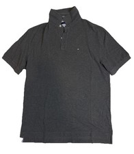 Tommy Hilfiger Short Sleeve Polo Shirt Grey Mens Size XL Classic Fit