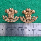 WW1 Pembroke Yeomanry Fishguard Collar Badge Welsh Perfect Matching PAIR