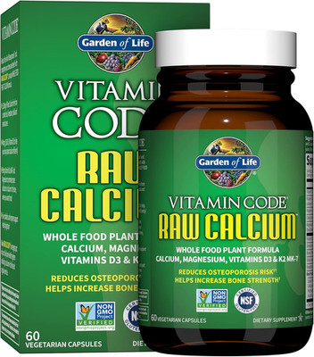 Raw Calcium Supplement for Women and Men - Vitamin Code Made from Whole Foods wi