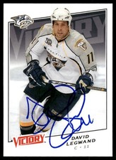 2008-09 Upper Deck Victory David Legwand Auto Nashville Predators #85