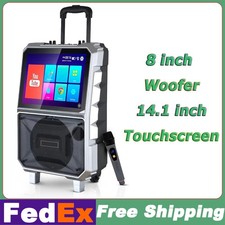 Karaoke Machine with Display Screen Portable Bluetooth Speaker System with Mic