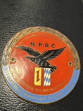 Vintage W. German Npac Car Club Rally Emblem Badge 1966 Mercedes Bmw Porsche 911 Vintage W. German Npac Car Club Rally Emblem Badge 1966 Mercedes Bmw Porsche 911