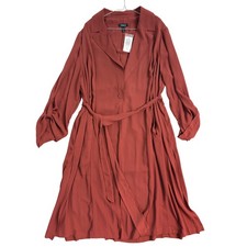 NWT Torrid 4LS GRGTTE TRENCH DRESS 2X 18-20 Button Front Belted