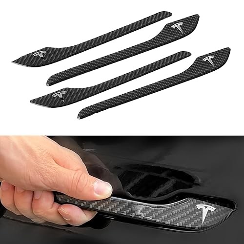 ONKENTET 4 Pcs Door Handle Cover Compatible with Tesla Model ) Model Y () Rea...