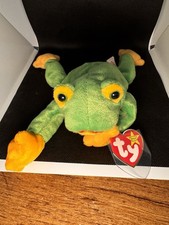 Ty Beanie Baby Smoochy Frog Retired Original 1997 Plush Collectible with Tag