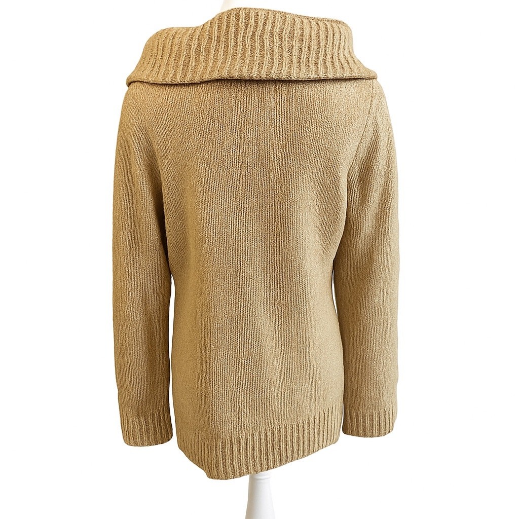 Trendy chic holiday White House Black Market Sparkle Cowl Neck Sweater – Size M