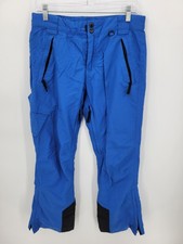 Slalom Snow Ski Pants Women Medium Blue Zip Pockets Lined Outdoors Snowboarding