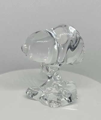 Mid CentCrystal Snoopy Figurine Sitting Down MetLife Briefcase Waterford Marquis