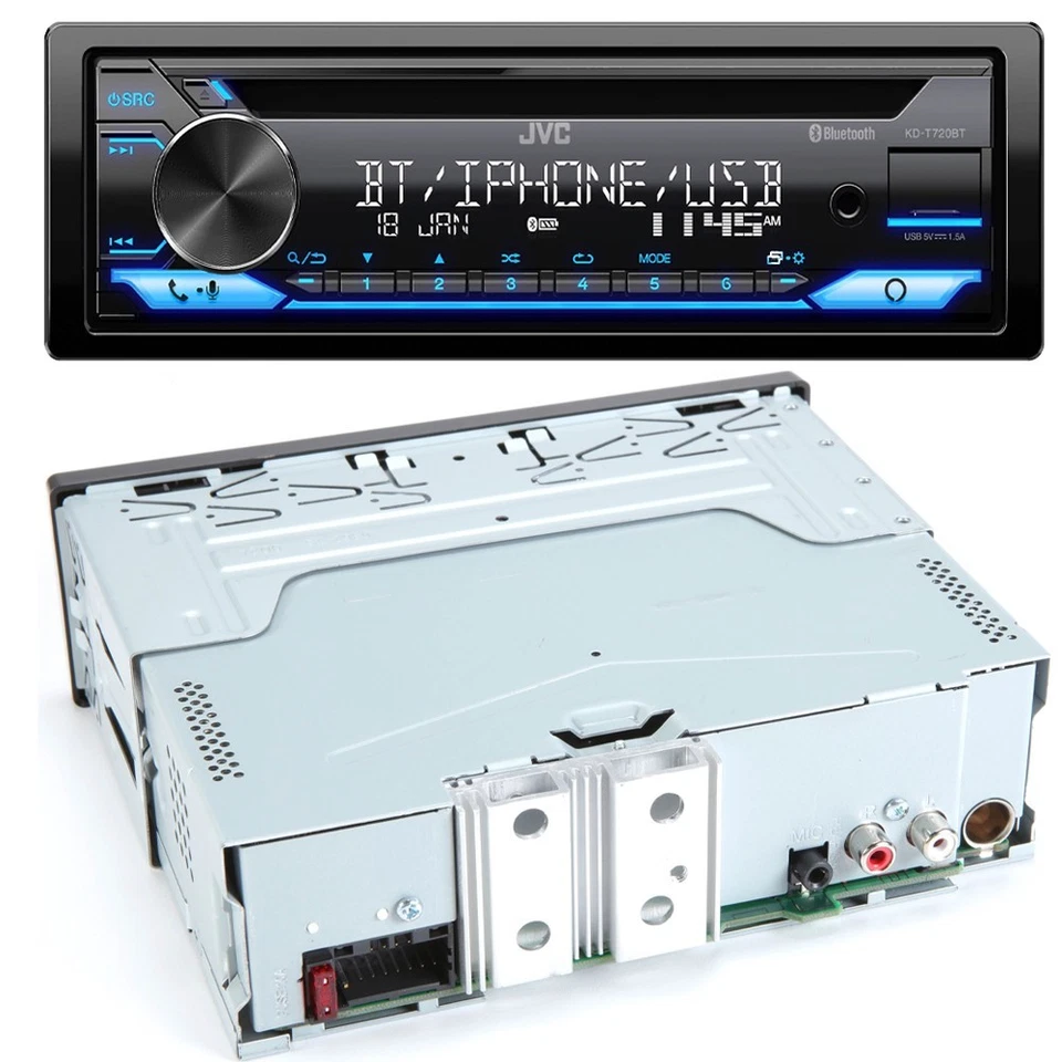 Juego de altavoces JVC y reproductor de CD para Harley Davidson 1998-2013 Electra Glide Foto 2 de 4