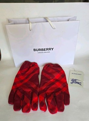 Burberry ''LG Check Nylon Glove'' Ripple IP Check Gloves Sz XS