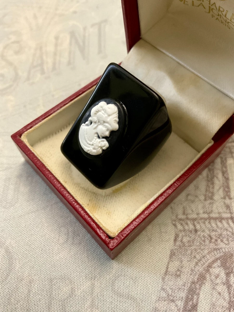 Bague Argent 925 Avec Onyx Noir - Taille 50 - Vintage/modern - Neuf Sans Emballage